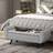 Homcom Upholstered Linen Dark Grey Storage Bench