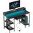 Homcom Gaming Desk With Monitor Stand And Sliding Keyboard Tray