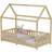 ecoMI Kinderbett Hausbett mit Rausfallschutz und Lattenrost 90 x 200