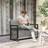 OutSunny Rattan with Storage 151.5L One Size - Grey Garden Bench