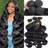 Amskdum 12A Human Hair Bundles 18 20 22 24 Inch Body Wave Bundles