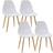 Homcom Stylish White Kitchen Chair 85.5cm 4pcs