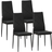 Homcom Modern Black Kitchen Chair 91cm 4pcs