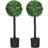 Homcom Boxwood Ball Pot Green Artificial Plant 2pcs