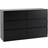 SECONIQUE Walker Black Chest of Drawer 121.5x77cm