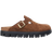 Birkenstock Boston Chunky Suede Leather - Dark Tea/Black