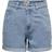 Only Vega High Waist Regular Fit Denim Shorts - Blue/Light Blue Denim