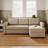 Dunelm Barker Natural Sofa 217.5cm 3 Seater