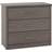 SECONIQUE Lisbon 3 Black Wood Grain Chest of Drawer 80.5x72cm