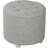 Homcom Round Dark Grey Foot Stool 41cm