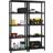 VonHaus 5 Tier Black Shelving System 60x181cm 2pcs