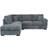 Sofaselection UK Jumbo Cord Elegant Grey Sofa 155cm 4 Seater