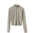 Gina Tricot Soft Touch Zip Up Jacket - Elephant Skin