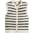 H&M Button-Front Sweater Vest - Cream/Striped
