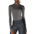 MUGLER Shoulder Logo Bodysuit - Grey