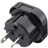 Shein 1pc Black Travel Adapter For Uk To Eu, Type C, E, F Plug Adaptor, Universal Power Adapter For Uk To Europe Travel