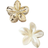 Shein Flower Design Oversized Hair Claw Gold+Pearl White