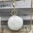 Shein Fluffy Genuine White Color Pom Pom Charm Keychain - White