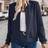 Shein Elegant Commuter Slim-Fit Women's Long Sleeve Zipper Up Solid Color Cardigan