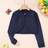 Shein Elegant Solid Color Knit Cardigans - Scallop Trim