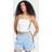 adidas Adicolor Tubetop Med 3-Stripes - White/Black