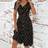 Shein Elegant V-Neck Floral Pattern Buttoned Sun Dress - Summer
