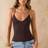 Shein Beaded Spaghetti Strap Tank Top - Brown
