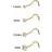Shein Zirconia Stainless Steel Nose Studs - 5-Pointed