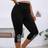 Shein Plus Size Women Floral Print Elastic Waist Casual Cropped Leggings