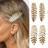 Shein Metal Leaf Hair Clips Set, Leaf Edge Bangs Clips, Fairy Knotted Tree Leaves Hair Accessories, Versatile Duck Clips Barrette