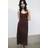H&M Trägerkleid Aus Leinenmix - Dunkelbraun