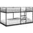 vidaXL Without Mattress Black 75 x 190 cm Steel Bunk Bed 79.5x195 cm