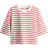 H&M Cropped T-shirt - White/Red Striped