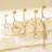 Shein 18K Gold Plated Stainless Steel Curved Barbell Navel Rings Set - Women's