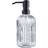 Dunelm London Ribbed Glass Soap Dispenser