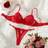 Shein Women Sexy Lingerie Set - Red Lace