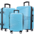 Touch of Venetian Lightweight Spinner Set of 3 - Light Blue