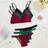 Shein 3pcs Women's Solid Color Fashion Lace Wireless G-String Lingerie Set