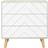 SECONIQUE Dixie 3 Dusty Grey/White Chest of Drawer 80x79cm