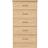 SECONIQUE Nevada 5 Narrow Sonoma Oak Effect Chest of Drawer 50x93cm