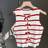 Shein Comfortcana Women's Sleeveless Striped Knitted Top - With Bow Decor