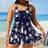 Shein Plus Size Women Digital Printed Tankini Swimsuit - Summer