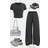 Shein Tween Girls Fitted Short Sleeve Crew Neck T-Shirt And Relaxed Wide Leg Knit Pants Set