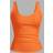 Shein Basic Sleeveless Racerback Slim Rib Knit U Neck Tank Top - Orange