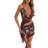 Shein Women Summer Mini Beach Dress Sleeveless Backless Halter Neck Tie Dye - Leopard