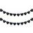 Shein Black Felt Heart Garland Banner 20pcs