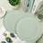 Shein Sage Green Plain Edge 7 Party Paper Plates 10pcs