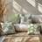 Shein 4 Pcs Set Minimalist Daily Tree Leaf 45 x 45 cm Cushion Cover Green