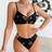 Shein Women's Solid & Cherry Print Comfortable Lingerie Set