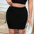 Shein Basic Slim Fit Solid Color Skirt - Plus Size